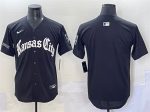 Kansas City Royals Blank Black 'Gothic Crown Edition' Vapor Premier Limited Stitched Jersey