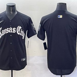 Kansas City Royals Blank Black 'Gothic Crown Edition' Vapor Premier Limited Stitched Jersey