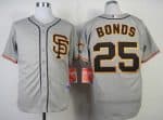 Giants #25 Barry Bonds Grey Cool Base Road 2 Stitched Jersey