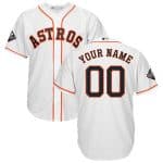 Houston Astros Customized Majestic White 2019 World Series Bound Official Cool Base Custom Stitched Jersey