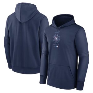 Chicago Cubs Navy Collection Practice Performance Pullover Hoodie