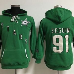 Dallas Stars #91 Tyler Seguin Green Old Time Heidi Hoodie NHL Hoodie