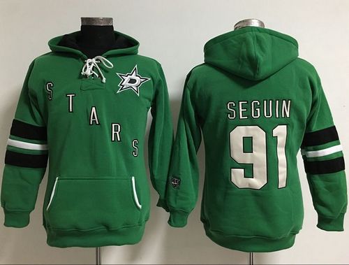 Dallas Stars #91 Tyler Seguin Green Old Time Heidi Hoodie NHL Hoodie