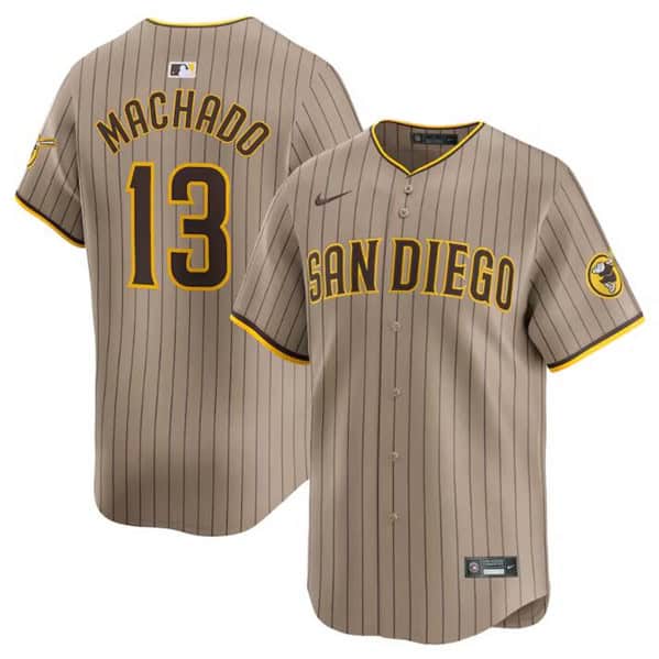 San Diego Padres #13 Manny Machado Tan 2024 Alternate Limited Stitched Jersey