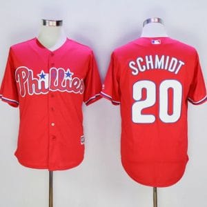 Phillies #20 Mike Schmidt Red New Cool Base Stitched Jersey