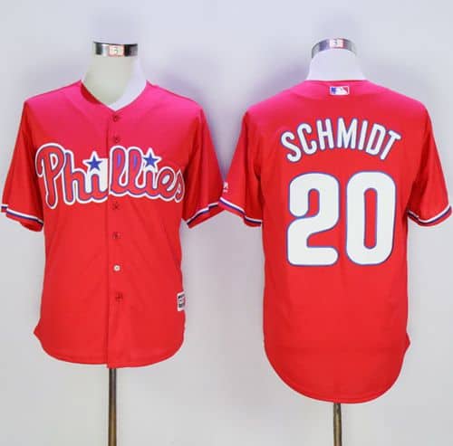 Phillies #20 Mike Schmidt Red New Cool Base Stitched Jersey
