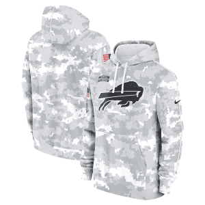Buffalo Bills 2024 Arctic Camo Salute To Service Club Fleece Pullover Hoodie