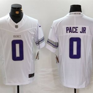 Minnesota Vikings #0 Ivan Pace Jr. White 2024 F.U.S.E. Winter Warrior Limited Stitched Jersey
