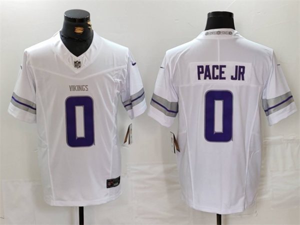 Minnesota Vikings #0 Ivan Pace Jr. White 2024 F.U.S.E. Winter Warrior Limited Stitched Jersey