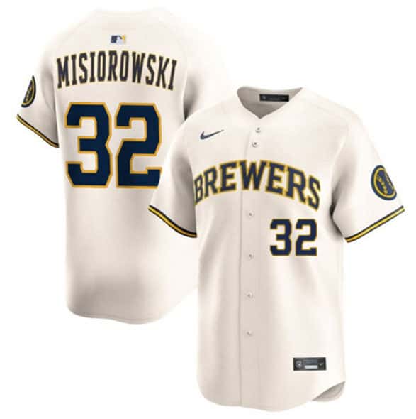 Milwaukee Brewers #32 Jacob Misiorowski Cream 2025 Limited Stitched Jersey