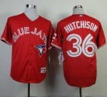 Blue Jays #36 Drew Hutchison Red Canada Day Stitched Jersey