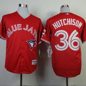 Blue Jays #36 Drew Hutchison Red Canada Day Stitched Jersey