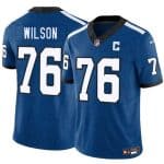Indianapolis Colts #76 Jack Wilson Blue 2025 F.U.S.E. Throwback Vapor Limited Stitched Jersey