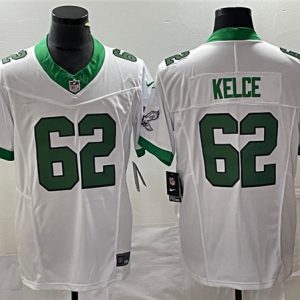 Philadelphia Eagles #62 Jason Kelce White 2023 F.U.S.E. Vapor Untouchable Stitched Jersey