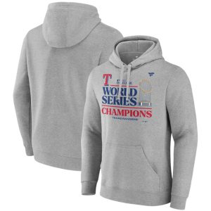 Texas Rangers Heather Gray 2023 World Series Champions Locker Room Pullover Hoodie