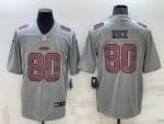 San Francisco 49ers #80 Jerry Rice Gray Atmosphere Fashion Stitched Jersey