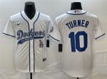 Los Angeles Dodgers #10 Justin Turner With Patch Cool Base Stitched Jersey