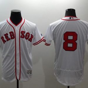 Red Sox #8 Carl Yastrzemski White Flexbase Authentic Collection Cooperstown Stitched Jersey
