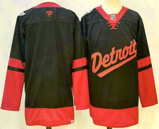 Detroit Red Wings Blank Black 2025 Stadium Series Stitched Jersey
