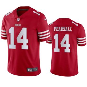 San Francisco 49ers #14 Ricky Pearsall Red 2024 Draft Vapor Untouchable Limited Stitched Jersey