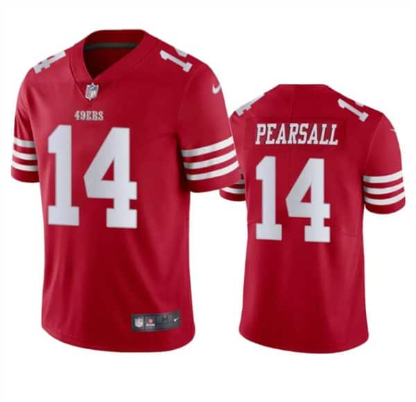 San Francisco 49ers #14 Ricky Pearsall Red 2024 Draft Vapor Untouchable Limited Stitched Jersey
