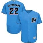 Miami Marlins #22 Sandy Alcantara Blue Flex Base Stitched Jersey