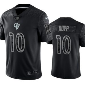Los Angeles Rams #10 Cooper Kupp Black Reflective Limited Stitched Football Jersey