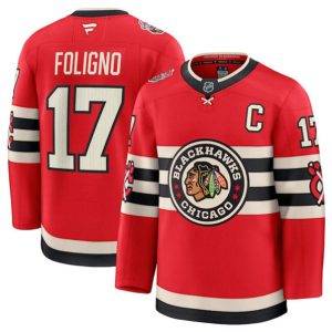 Chicago Blackhawks #17 Nick Foligno Red 2024-25 Winter Classic Stitched Jersey