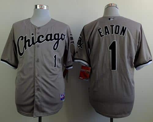 White Sox #1 Adam Eaton Grey Cool Base Stitched Jersey
