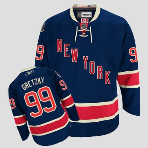 Rangers #99 Wayne Gretzky Dark Blue Third Stitched Jersey