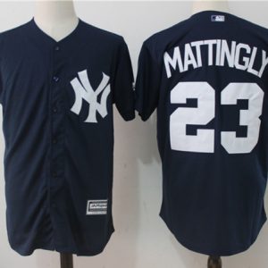 New York Yankees #23 Don Mattingly Black Cool Base Stitched Jersey