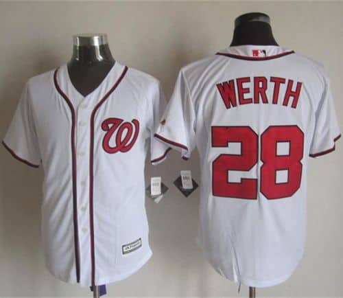 Nationals #28 Jayson Werth White New Cool Base Stitched Jersey