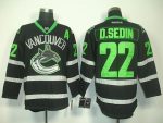 Canucks #22 Daniel Sedin Black Ice Stitched Jersey