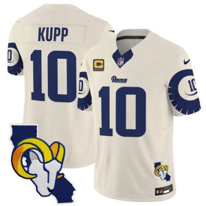 Los Angeles Rams #10 Cooper Kupp Bone 2025 4-Star C Patch F.U.S.E. V2 Limited Stitched Jersey