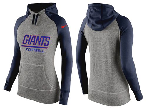Nike New York Giants Performance Hoodie Grey Dark Blue