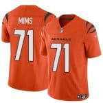Cincinnati Bengals #71 Amarius Mims Orange 2024 Draft F.U.S.E Vapor Untouchable Limited Stitched Jersey