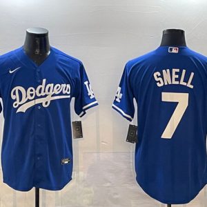 Los Angeles Dodgers #7 Blake Snell Royal Cool Base Stitched Jersey