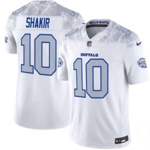 Buffalo Bills #10 Khalil Shakir White 2025 F.U.S.E. ¡°Rivalries¡± Vapor Limited Stitched Jersey