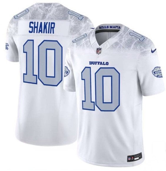 Buffalo Bills #10 Khalil Shakir White 2025 F.U.S.E. ¡°Rivalries¡± Vapor Limited Stitched Jersey