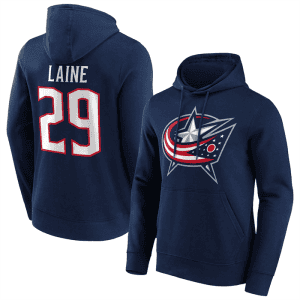 Columbus Blue Jackets #29 Patrik Laine Navy Pullover Hoodie