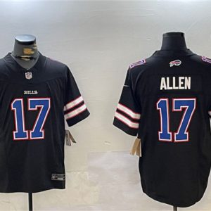 Buffalo Bills #17 Josh Allen Black 2023 F.U.S.E. Stitched Jersey