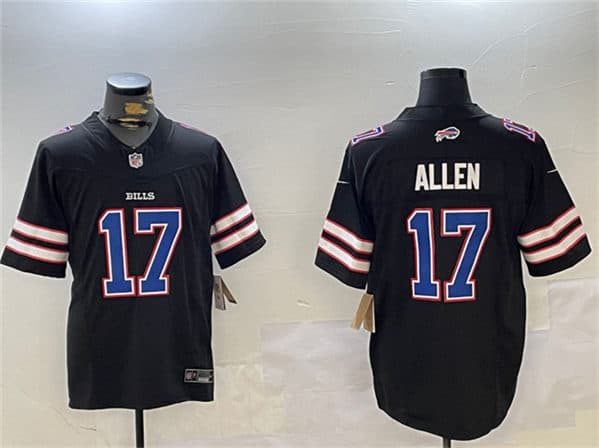 Buffalo Bills #17 Josh Allen Black 2023 F.U.S.E. Stitched Jersey
