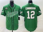 Philadelphia Eagles #12 Randall Cunningham Green With C Patch Cool Base Stitched Jersey