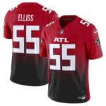Atlanta Falcons #55 Kaden Elliss Red Black 2025 F.U.S.E Vapor Untouchable Limited Stitched Jersey