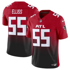 Atlanta Falcons #55 Kaden Elliss Red Black 2025 F.U.S.E Vapor Untouchable Limited Stitched Jersey
