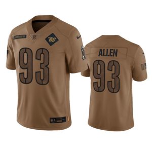 Washington Commanders #93 Jonathan Allen 2023 Brown Salute To Service Limited Stitched Jersey