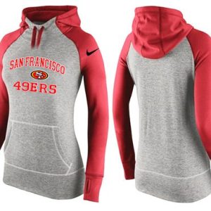 Nike San Francisco 49ers Performance Hoodie Grey Red_2