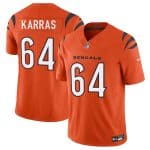Cincinnati Bengals #64 Ted Karras Orange 2025 F.U.S.E. Vapor Untouchable Limited Stitched Jersey