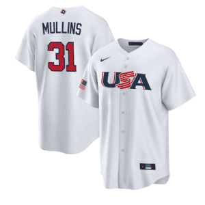 USA #31 Cedric Mullins 2023 White World Classic Stitched Jersey