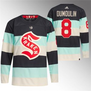 Seattle Kraken #8 Brian Dumoulin Deep Sea Blue 2024 Winter Classic Primegreen Stitched Jersey